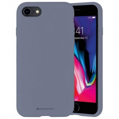 Dėklas Mercury Silicone Case Apple Iphone 7/8/Se2 Levandos Pilka