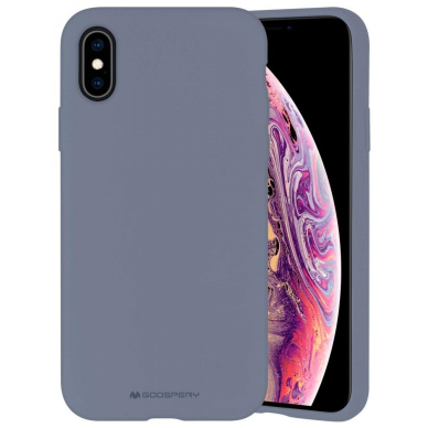 Dėklas Mercury LSR Soft Apple Iphone X/Xs Levandos Pilka