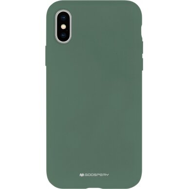 Dėklas Mercury Silicone Case Samsung A035 A03s tamsiai žalias  1
