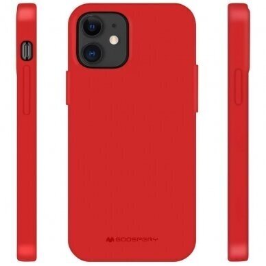 Dėklas Mercury Soft Jelly Case Apple iPhone 12 mini raudonas  1