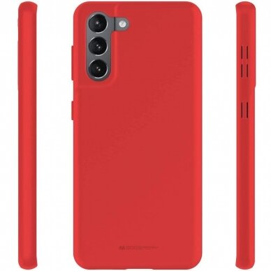 Dėklas Mercury Soft Jelly Case Samsung G990 S21 FE raudonas  1