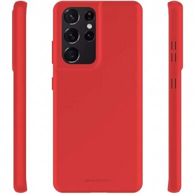 Dėklas Mercury Soft Jelly Case Samsung S22 Ultra raudonas 5