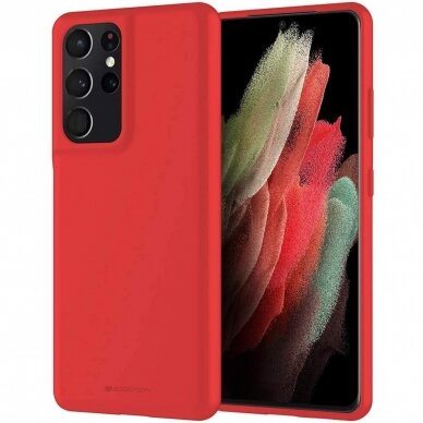 Dėklas Mercury Soft Jelly Case Samsung S918 S23 Ultra 5G raudonas 1