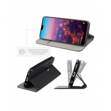 Dėklas Smart Magnet Huawei P20 Lite Juodas 5 Dėklas Smart Magnet Huawei P20 Lite Juodas 5
