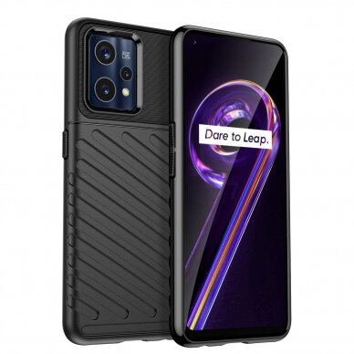 Dėklas Thunder Case Flexible Realme 9 Pro + (9 Pro Plus) Juodas Dėklas Thunder Case Flexible Realme 9 Pro + (9 Pro Plus) Juodas