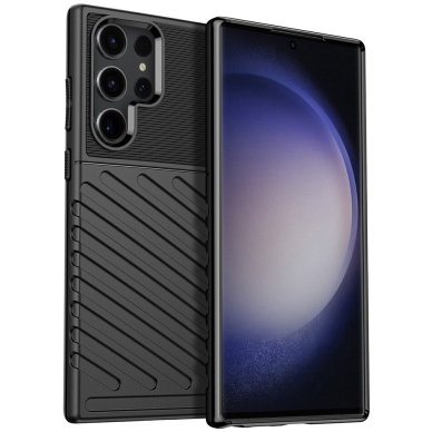 Dėklas Thunder Case Samsung Galaxy S22 Ultra Juodas Dėklas Thunder Case Samsung Galaxy S22 Ultra Juodas