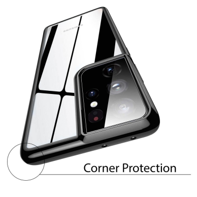 Dėklas TPU Electroplating Samsung Galaxy S21 Ultra 5G Juodais kraštais 2 Dėklas TPU Electroplating Samsung Galaxy S21 Ultra 5G Juodais kraštais 2