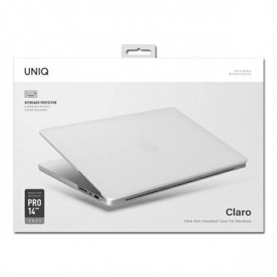 Dėklas Uniq Claro MacBook Pro 14" (2021) Skaidrus 2 Dėklas Uniq Claro MacBook Pro 14" (2021) Skaidrus 2