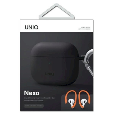 Dėklas Uniq etui Nexo AirPods 3 gen + Ear Hooks Silicone Pilkas 4 Dėklas Uniq etui Nexo AirPods 3 gen + Ear Hooks Silicone Pilkas 4
