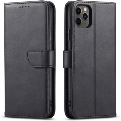 Dėklas Wallet Case Samsung A715 A71 juodas