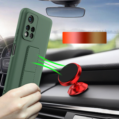 Dėklas Wozinsky Kickstand Silicone Xiaomi Poco M4 Pro 5G Mėlynas 8 Dėklas Wozinsky Kickstand Silicone Xiaomi Poco M4 Pro 5G Mėlynas 8