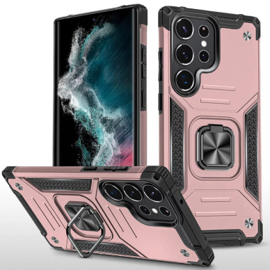 Dėklas Wozinsky Ring Armor Samsung Galaxy S22 Ultra Rožinis Dėklas Wozinsky Ring Armor Samsung Galaxy S22 Ultra Rožinis
