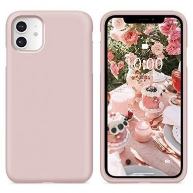 Dėklas Soft silicone by X-level Apple iPhone 11 šviesiai rožinis  1