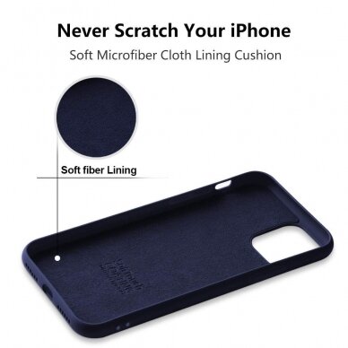 Dėklas Soft silicone by X-level Apple Iphone 11 Tamsiai Mėlynas 4