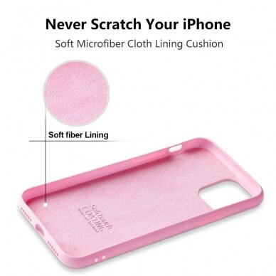 Dėklas Soft silicone by X-level Apple Iphone 12/12 Pro Šviesiai Rožinis  1