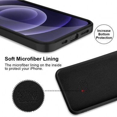 Dėklas Soft silicone by X-level iPhone 12/12 Pro juodas 2 Dėklas Soft silicone by X-level iPhone 12/12 Pro juodas 2