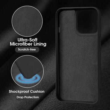 Dėklas Soft silicone by X-level Apple iPhone 13 Pro juodas  2