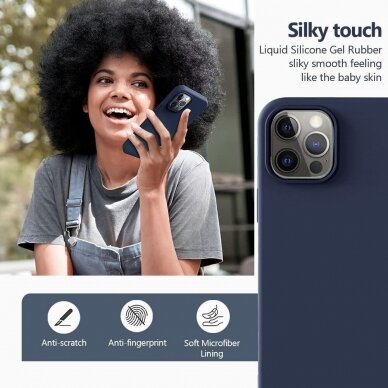 Dėklas Soft silicone by X-level iPhone 14 Plus tamsiai mėlynas  3