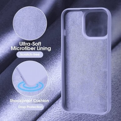 Dėklas Soft silicone by X-level Apple iPhone 14 Pro Max violetinis 1