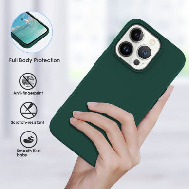 Dėklas Soft silicone by X-level Apple iPhone 14 Pro tamsiai žalias 3