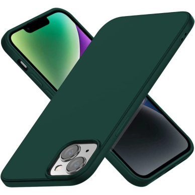 Dėklas Soft silicone by X-level Apple iPhone 14 tamsiai žalias