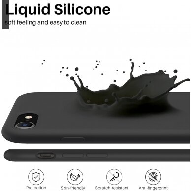 Dėklas Soft silicone by X-level Apple iPhone 7/8/SE 2020/SE 2022 juodas  1