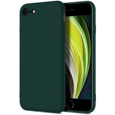 Dėklas Soft silicone by X-level Apple iPhone 7/8/SE2 tamsiai žalias