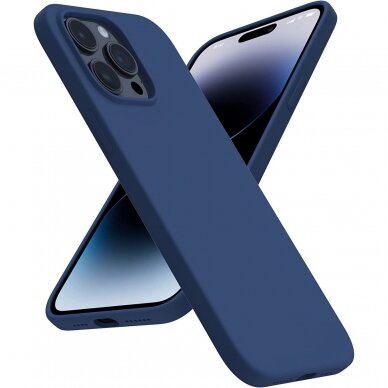 Dėklas X-Level Dynamic iPhone 14 Pro tamsiai mėlynas