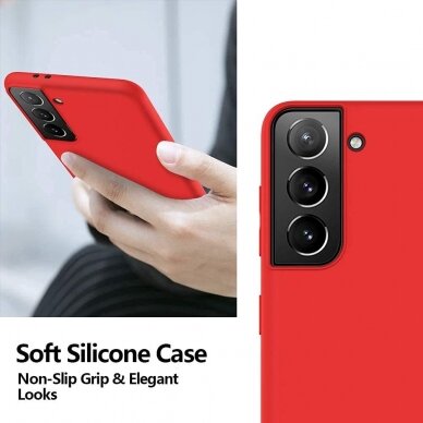 Dėklas Soft silicone by X-level Samsung S21 FE raudonas  1