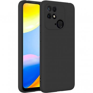 Dėklas Soft silicone by X-level Xiaomi Redmi 10C juodas