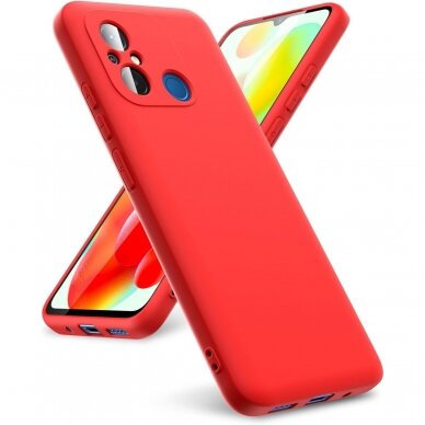 Dėklas Soft silicone by X-level Xiaomi Redmi 11A/12C/Poco C55 raudonas Dėklas Soft silicone by X-level Xiaomi Redmi 11A/12C/Poco C55 raudonas