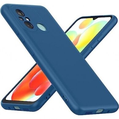 Dėklas Soft silicone by X-level Xiaomi Redmi 11A/12C/Poco C55 tamsiai mėlynas Dėklas Soft silicone by X-level Xiaomi Redmi 11A/12C/Poco C55 tamsiai mėlynas