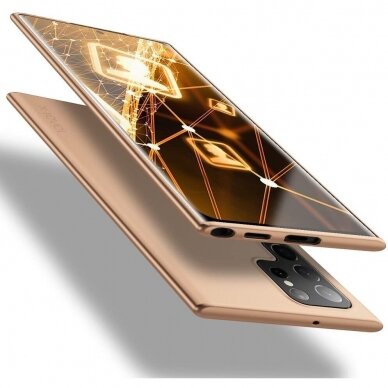 Dėklas X-Level Guardian Samsung S22 Ultra auksinis