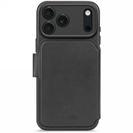iPhone 17 Pro Max Decoded odinis nuimamas Wallet MagSafe dėklas – juodas iPhone 17 Pro Max Decoded odinis nuimamas Wallet MagSafe dėklas – juodas