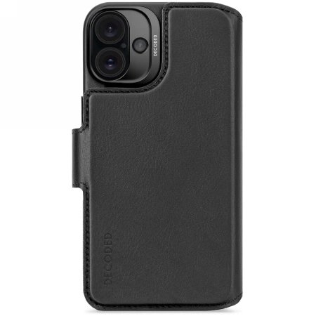 Decoded Leather Detachable Wallet MagSafe Atverčiamas dėklas iPhone 16 Plus - Juodas Decoded Leather Detachable Wallet MagSafe Atverčiamas dėklas iPhone 16 Plus - Juodas