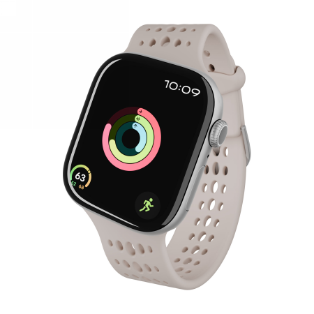 Apple Watch 40 / 41 / 42 mm Decoded Silicone Ares O dirželis – smėlio spalvos