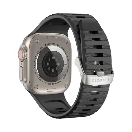 Apyrankė Decoded Ultra Traction Silicone Apple Watch 49 / 45 / 44 / 42 mm Gen 1-9 - SE - Juodas Apyrankė Decoded Ultra Traction Silicone Apple Watch 49 / 45 / 44 / 42 mm Gen 1-9 - SE - Juodas