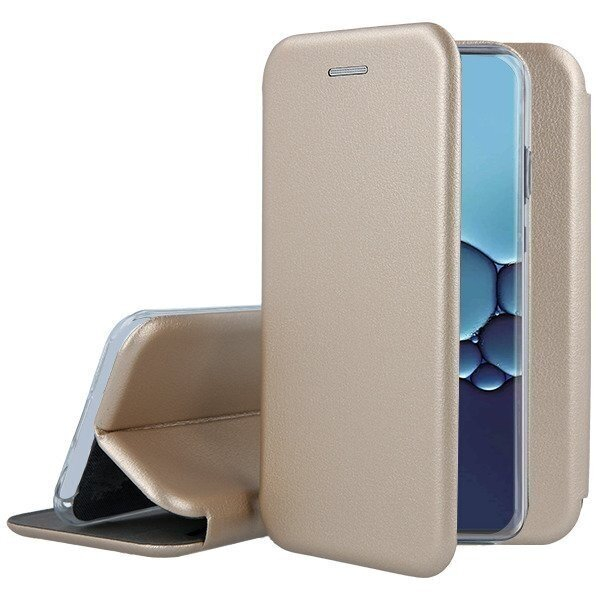 Dėklas Elegant wallet Samsung A415 A41 auksinis