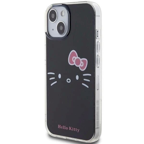 Dėklas Hello Kitty IML Kitty Face iPhone 15 - Juodas 1 Dėklas Hello Kitty IML Kitty Face iPhone 15 - Juodas 1