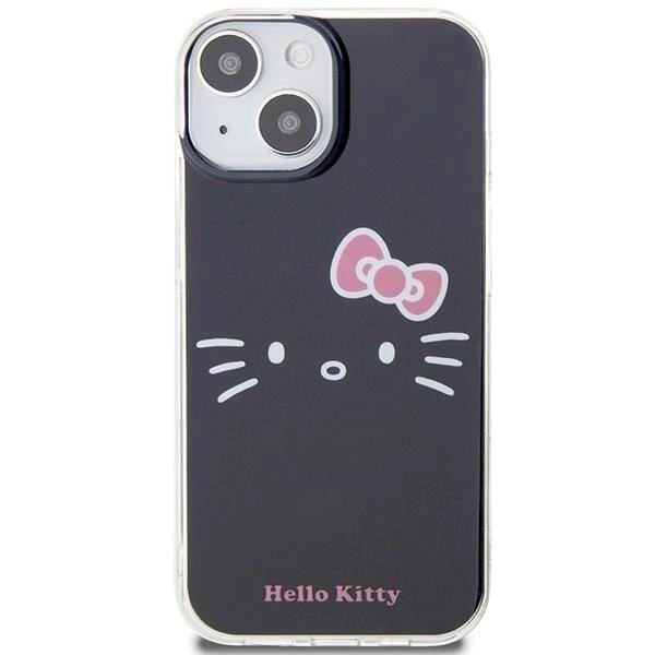 Dėklas Hello Kitty IML Kitty Face iPhone 15 - Juodas 2