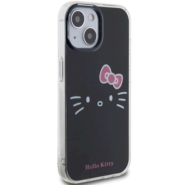 Dėklas Hello Kitty IML Kitty Face iPhone 15 - Juodas 3 Dėklas Hello Kitty IML Kitty Face iPhone 15 - Juodas 3