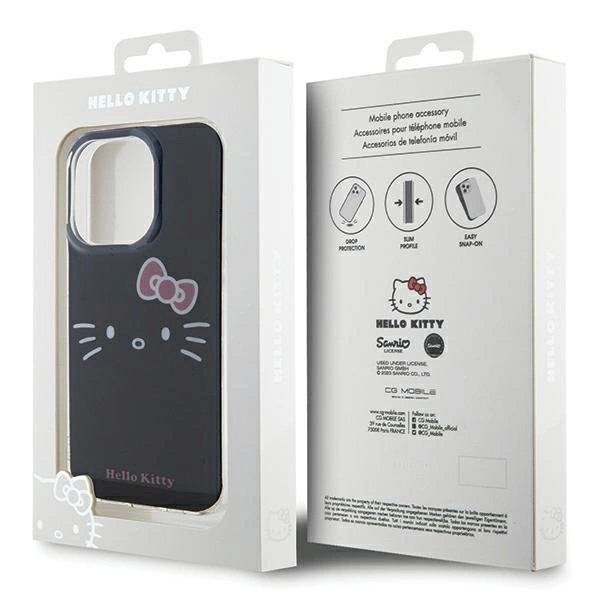 Dėklas Hello Kitty IML Kitty Face iPhone 15 Pro Max - Juodas 7