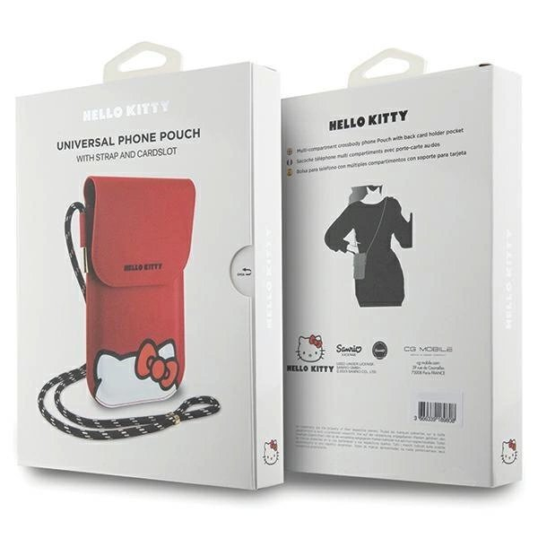 Dėklas Hello Kitty Leather Hiding Kitty Cord bag - Raudonas 4 Dėklas Hello Kitty Leather Hiding Kitty Cord bag - Raudonas 4