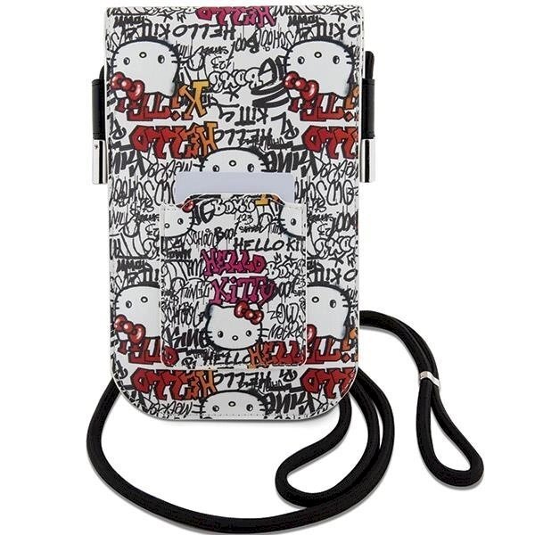 Dėklas Hello Kitty Leather Tags Graffiti Cord bag - Baltas 3 Dėklas Hello Kitty Leather Tags Graffiti Cord bag - Baltas 3