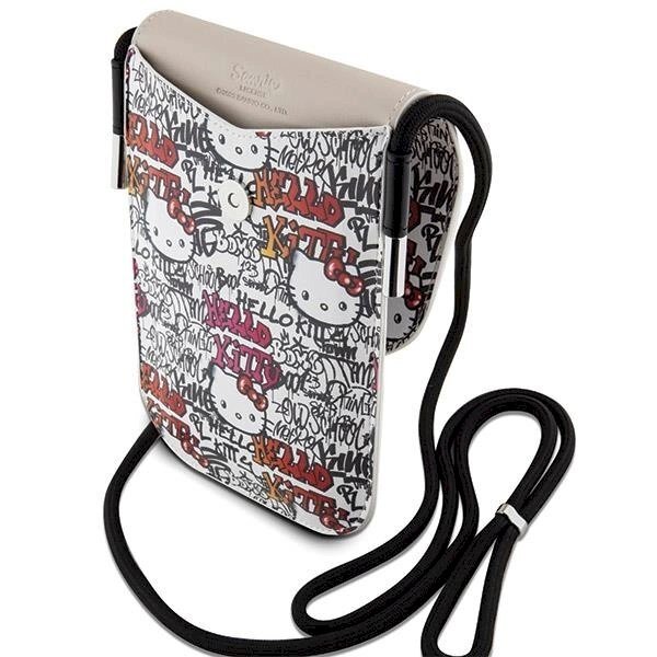 Dėklas Hello Kitty Leather Tags Graffiti Cord bag - Baltas 4 Dėklas Hello Kitty Leather Tags Graffiti Cord bag - Baltas 4