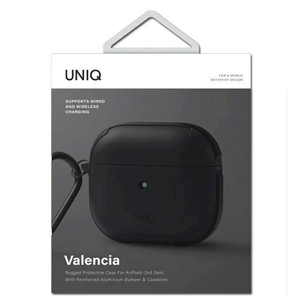 Dėklas Uniq etui Valencia AirPods 3 /midnight Juodas Antimicrobial 3 Dėklas Uniq etui Valencia AirPods 3 /midnight Juodas Antimicrobial 3