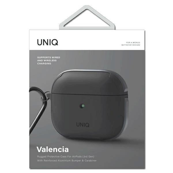 Dėklas Uniq etui Valencia AirPods 3 Pilkas Antimicrobial 3 Dėklas Uniq etui Valencia AirPods 3 Pilkas Antimicrobial 3