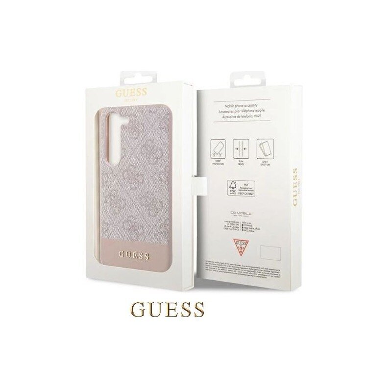 Dėklas Guess GUHCS23SG4GLPI Samsung Galaxy S23 Rožinis 1