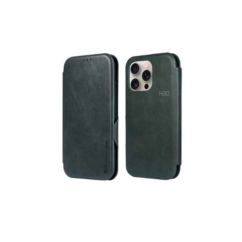 Apple iPhone 11 dėklas HDD Classic Wallet Case žalias
