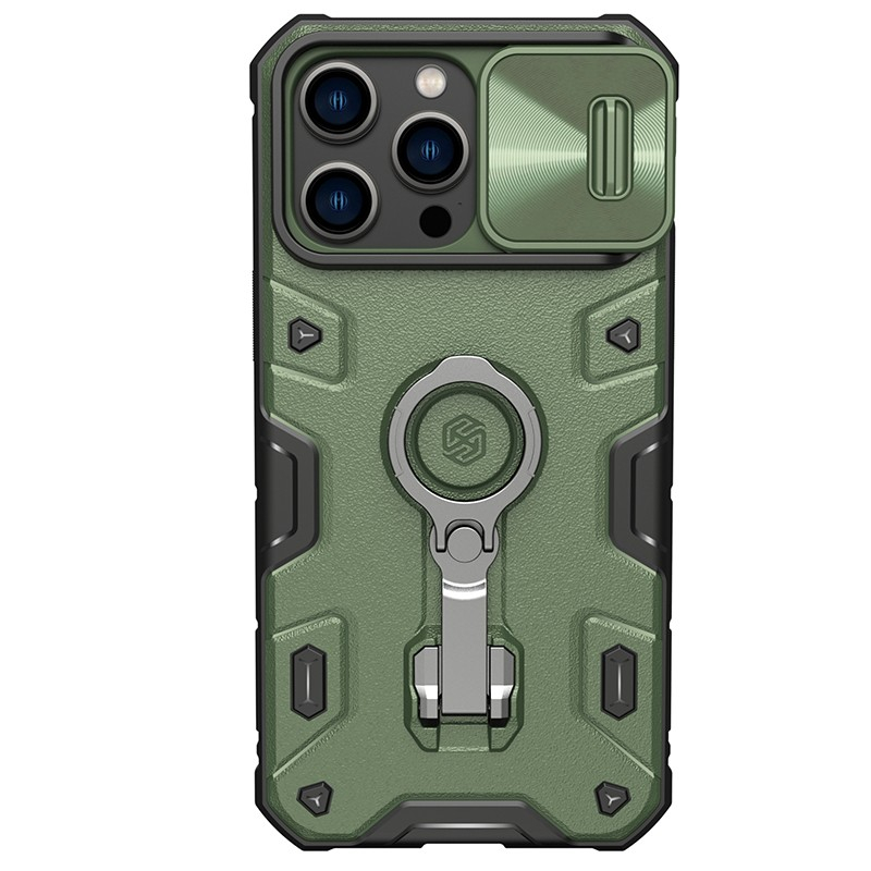 Dėklas Nillkin CamShield Armor Pro Apple iPhone 14 Pro žalias Dėklas Nillkin CamShield Armor Pro Apple iPhone 14 Pro žalias